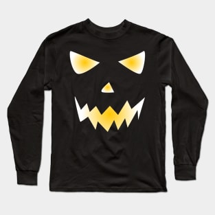 Cat Face Meh Funny Halloween Long Sleeve T-Shirt